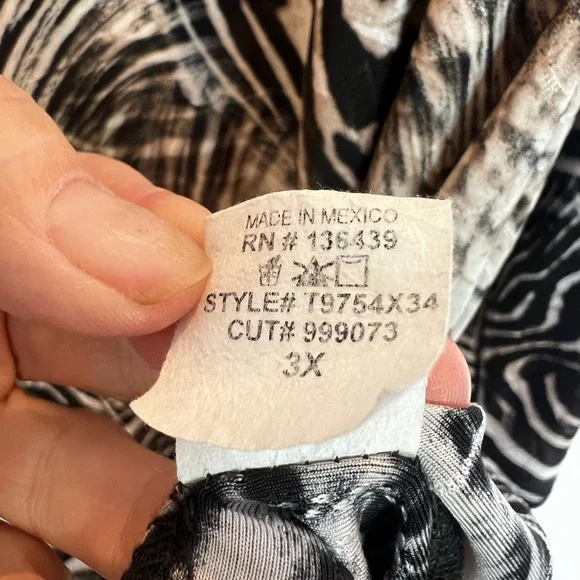 🦓 Amana Zebra Print Tunic – Women’s 3X 🖤🤍 - Picture 8 of 8